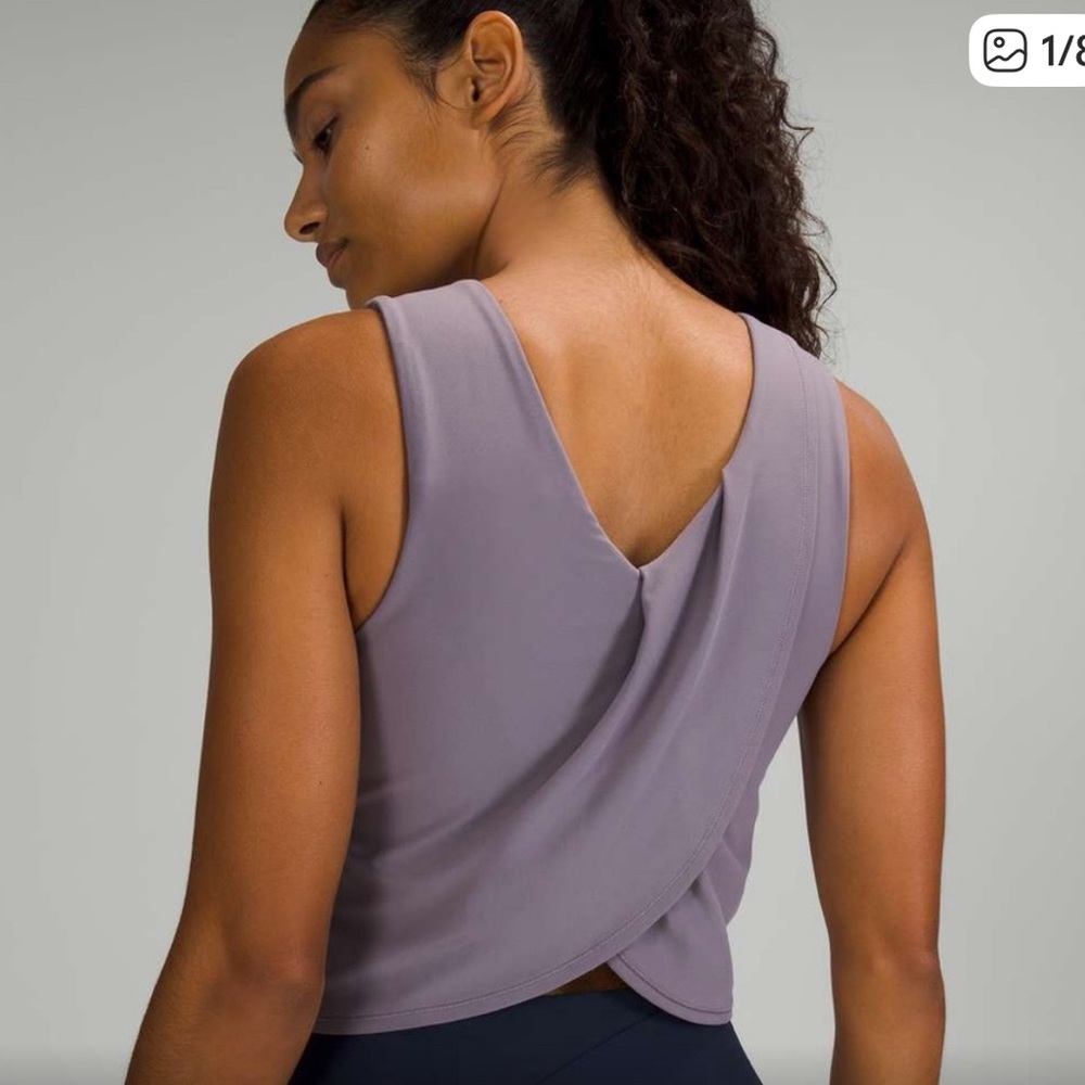 Lululemon Nulu Twist Yoga tank in Dusky Lavender